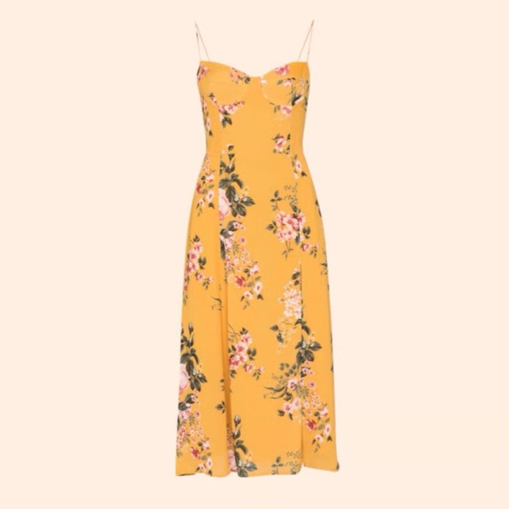 Yellow Floral Juliette Reformation Dress